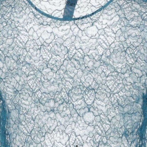 La Perla Blue Lace Short Sleeve Tee - Picture 2 of 7